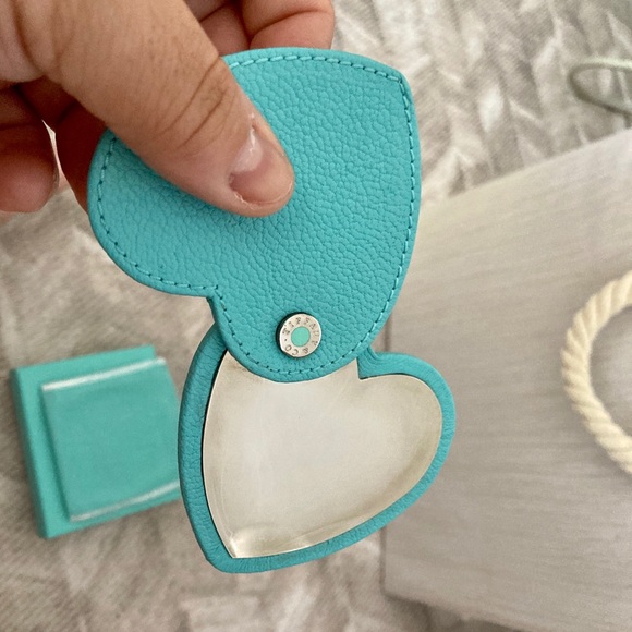 Tiffany & Co Blue Leather Mirror - Picture 4 of 5